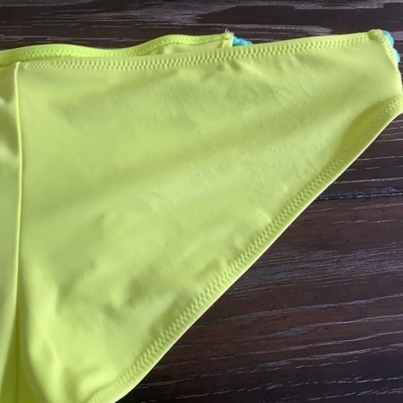 Lime green hipster bikini bottom braided sides L - Picture 9 of 12